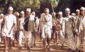 Dandi march lead by Mahatma Gandhi